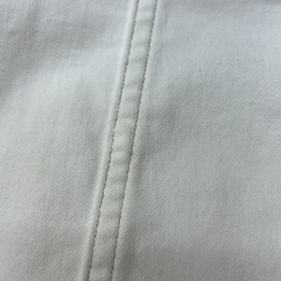 Free People white denim back zipper no pockets SEE MEASUREMENTS!!! - Picture 6 of 6